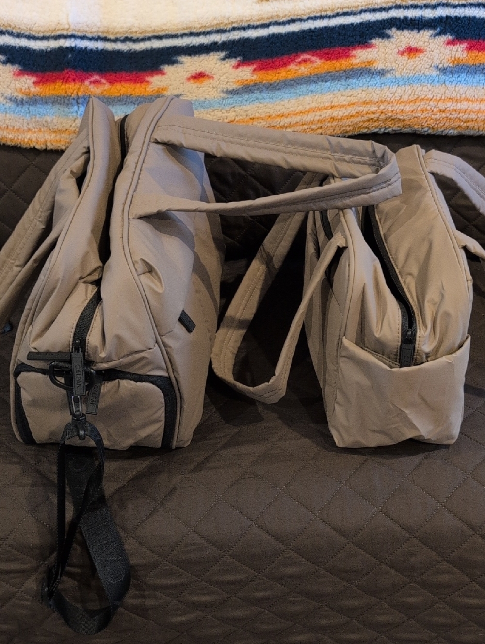 Taupe Travel Bags - Picture 2 of 4